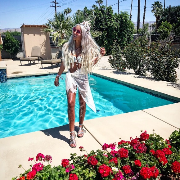 Coachella outfit and Mermaid crown handmade by me - Picture 6 of 8